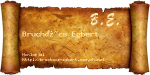 Bruchács Egbert névjegykártya